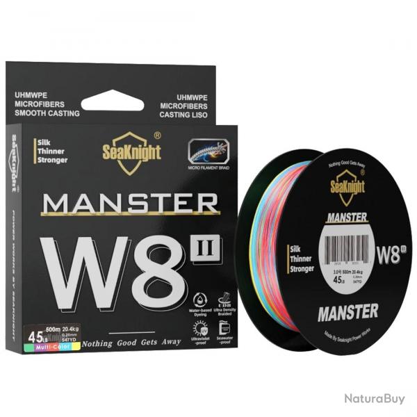 tresse W8 II srie 500M 8 brins PE tresse avance anti-UV revtement rsistant  l'eau de mer Multi
