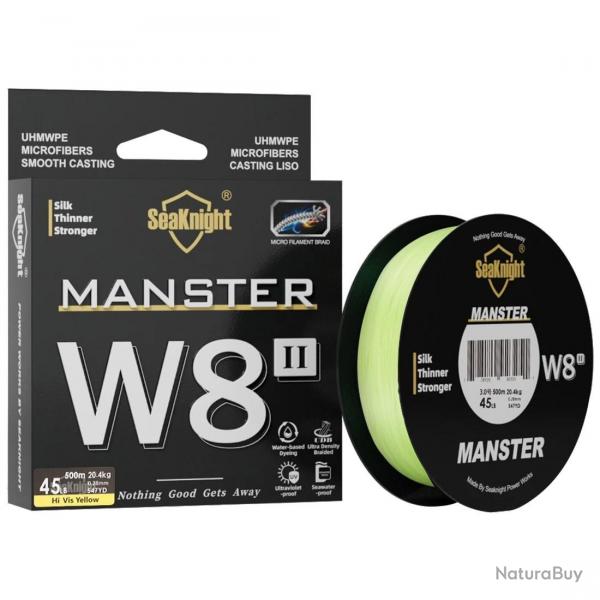 tresse W8 II srie 500M 8 brins PE tresse avance anti-UV revtement rsistant  l'eau de mer Hi-vi