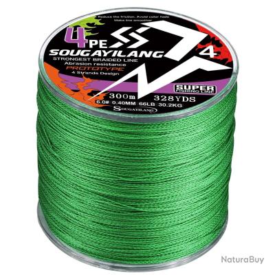 Spiderwire Tresse de Pêche Dura 4 Green 0.40mm 300m Ligne Multibrins PE
