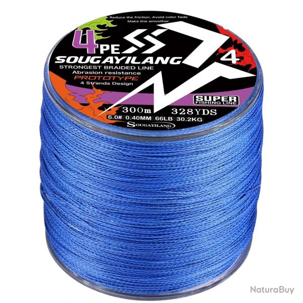 300M 500M 8 brins 4 brins tress ligne de pche 18-88LB Multifilament X8 voir photos blue 4 Strand 1