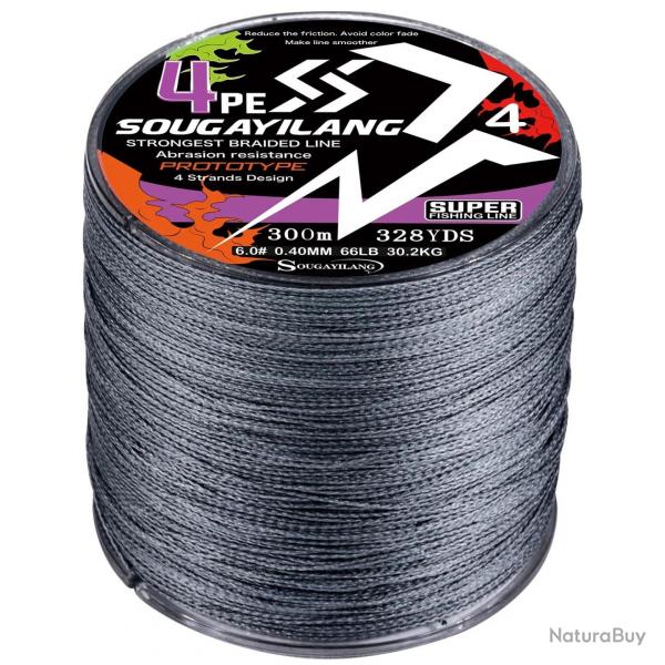 300M 500M 8 brins 4 brins tress ligne de pche 18-88LB Multifilament X8 voir photos grey 4 Strand 1