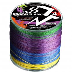 300M 500M 8 brins 4 brins tressé ligne de pêche 18-88LB Multifilament X8 voir photos multicolour 4 S