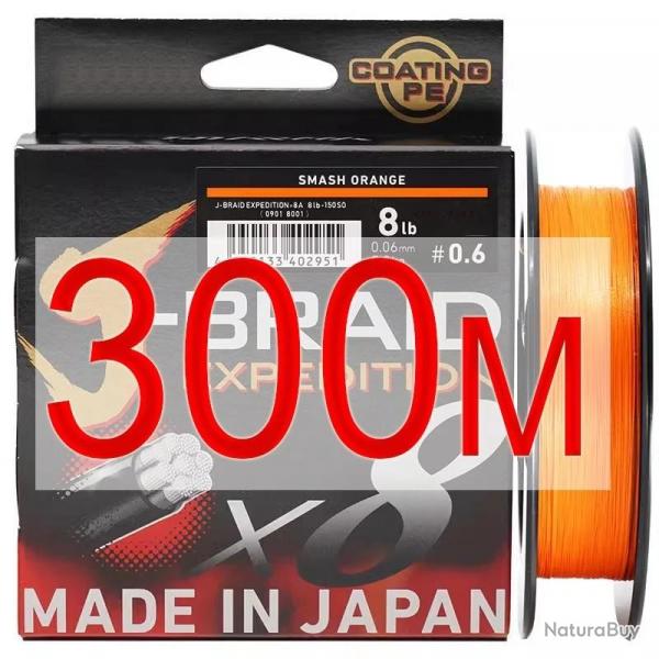 tresse en PE et  8 brins, fil de 300m, 100lb, fabriqu au Japon, pour bateau en mer 300M -Smash Ora