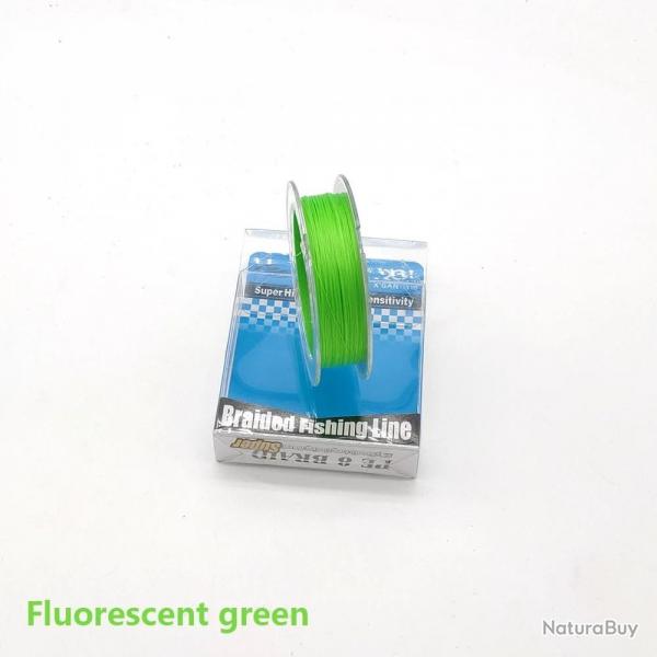 tresse PE 100M 8,0.6-8.0 Ligne principale lisse et rsistante  l'usure, 3 couleurs,  green 1.2