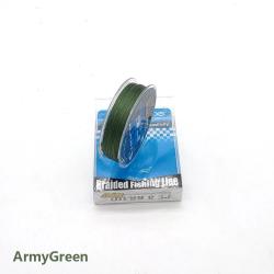 tresse PE 100M 8,0.6-8.0 Ligne principale lisse et résistante à l'usure, 3 couleurs,  vert militaire
