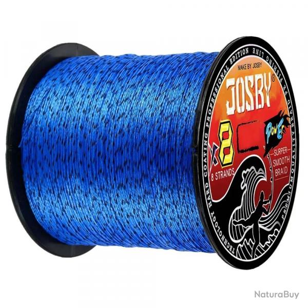 Tresses 8 brins tress ligne de pche Multifilament mouchet 8X PE fil 100M 300M 500M  Speckled Blue