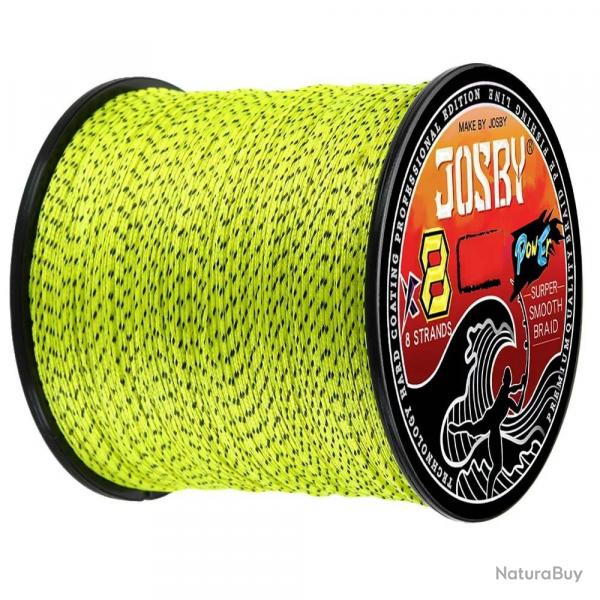Tresses 8 brins tress ligne de pche Multifilament mouchet 8X PE fil 100M 300M 500M  Speckled Yell