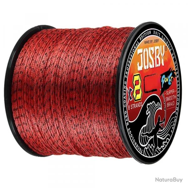 Tresses 8 brins tress ligne de pche Multifilament mouchet 8X PE fil 100M 300M 500M  Speckled Red 