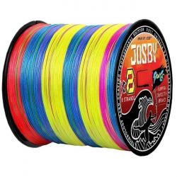 Tresses 8 brins tressé ligne de pêche Multifilament moucheté 8X PE fil 100M 300M 500M  Multicolour 1