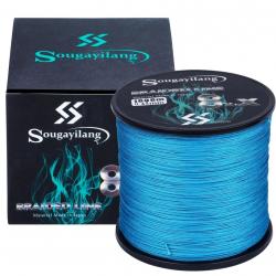 tresses 9 brins PE ligne de pêche 300M 500M 1000M fil de pêche Multifilament Bleu 300M-0.45MM-45.8KG