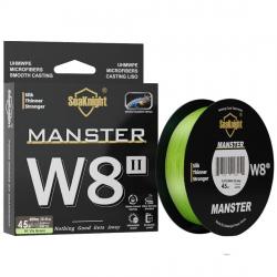 tresse en PE, série W8 II, 8 brins, 500m, 300m, revêtement anti-UV, pour eau salée Hi-Vis Green 500M