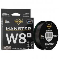 tresse en PE, série W8 II, 8 brins, 500m, 300m, revêtement anti-UV, pour eau salée Black 300M 45LB
