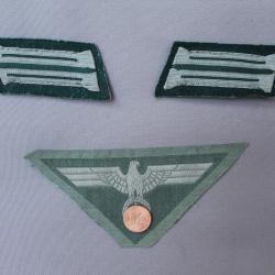 Insignes allemands aigle pattes de col litzen feldbluse WW2 casque