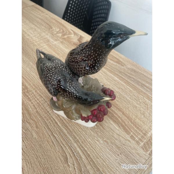 Oiseau porcelaine allemande de nymphenburg fait  la main . Hritage familiale en parfait tat