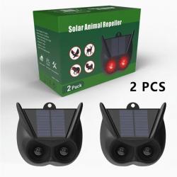 Lot de 2 appareils anti-animaux à énergie solaire