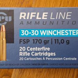 Cartouche Partizan calibre 30-30 Winchester 170-grs FSP