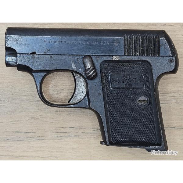 Pistolet 6.35mm type "UNIQUE Modle 10" - Fabrication artisanale