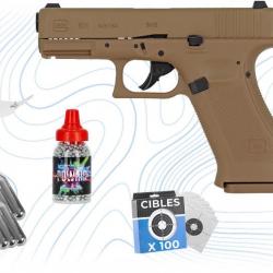 Pack Bronze Pistolet Glock 19 X cal BB 4.5 mm Umarex