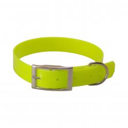 Collier polyuréthane avec gravure 25 mm - jokidog jaune fluo 60 cm