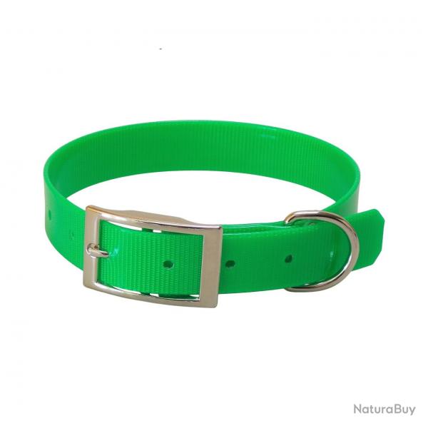 Collier polyurthane avec gravure 25 mm - jokidog Vert fluo 60 cm
