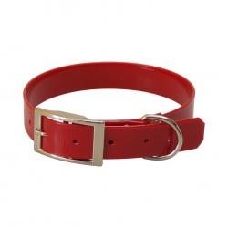 Collier polyuréthane avec gravure 25 mm - jokidog Rouge 50 cm