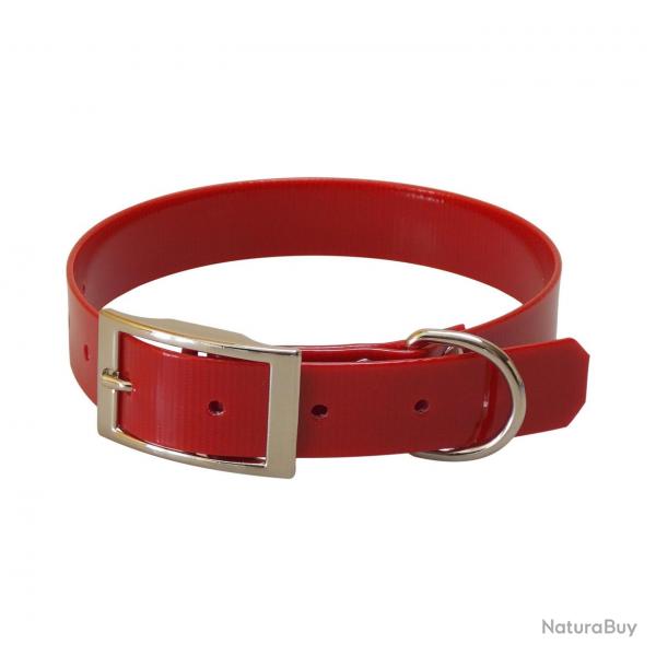 Collier polyurthane avec gravure 25 mm - jokidog Rouge 55 cm