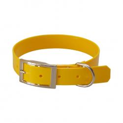 Collier polyuréthane avec gravure 25 mm - jokidog jaune oeuf 50 cm