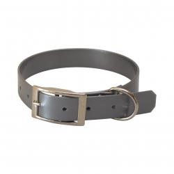 Collier polyuréthane avec gravure 25 mm - jokidog gris 50 cm