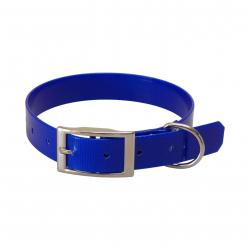 Collier polyuréthane avec gravure 25 mm - jokidog bleu foncé 55 cm