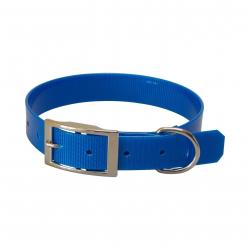 Collier polyuréthane avec gravure 25 mm - jokidog bleu clair 55 cm