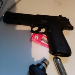 pistolet LTL Alfa1.50 X.TREME 20 joules CO2 + lampe tactique +laser+100 balles  et 5 sparclettes 12