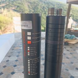 Silencieux Schultz et Larsen thunderdome 54 avec 2 bagues adaptateur.