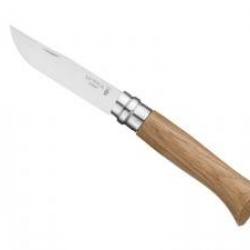 Couteau Opinel n° 8 VRI, lame inox, manche 11 cm chêne, virole tournante, en boîte individuelle.