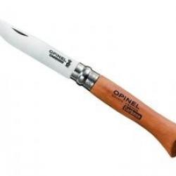 Boite de 12 couteaux OPINEL n°6 VRN, lame acier carbone, manche 9,3 cm hêtre, virole tournante.