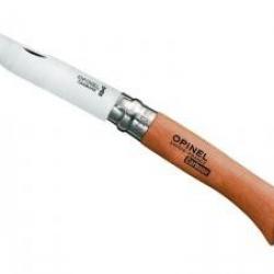 Boite de 6 couteaux OPINEL n°10 VRN, lame acier carbone, manche 13 cm hêtre, virole tournante.