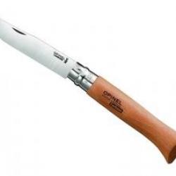 Boite de 6 couteaux OPINEL n°12 VRN, lame acier carbone, manche 16 cm hêtre, virole tournante.