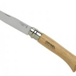 Boite de 6 couteaux OPINEL n° 10VRI, lame inox, manche 13 cm hêtre, virole tournante.