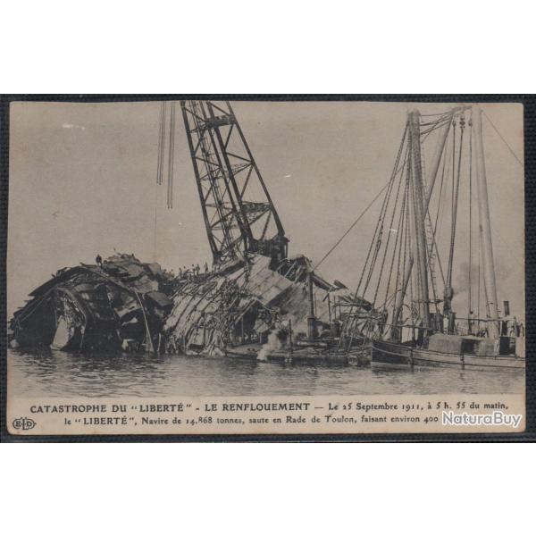 CPA - Marine Militaire - Catastrophe du Cuirass Liberte, 25 septembre 1911, les paves  N3856