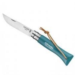 Couteau OPINEL COLORAMA n° 6 VRI, lame inox, manche 9,3 cm charme lasuré turquoise