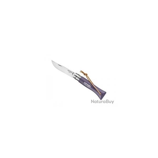 Couteau OPINEL COLORAMA n 6 VRI, lame inox, manche 9,3 cm charme lasur violet gris