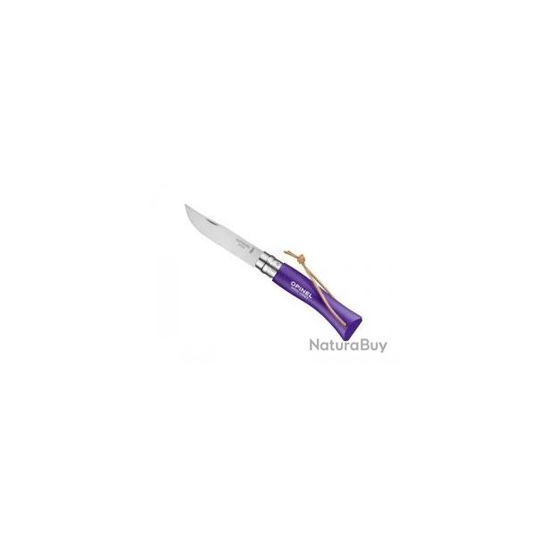 Couteau OPINEL COLORAMA n 7 VRI, lame inox, manche 10 cm charme lasur violet