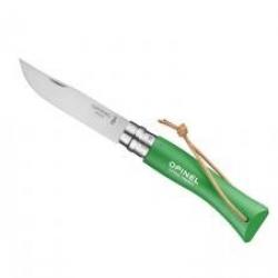 Couteau OPINEL COLORAMA n° 7 VRI, lame inox, manche 10 cm charme lasuré vert prairie