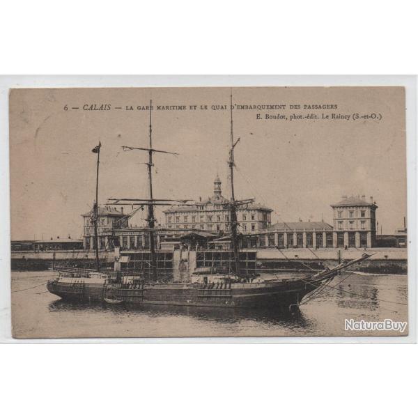 CPA - Marine  -CALAIS - LA GARE MARITIME ET LE QUAI DEMBARQUEMENT DES PASSAGERS  N3859