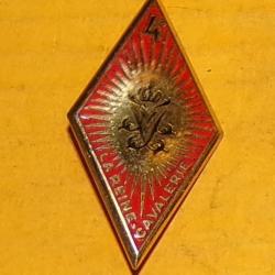 4° Régiment de Cuirassiers, losange, dos guilloché, FABRICANT DRAGO PARIS  ,  HOMOLOGATION 942 , BON