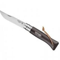 Couteau OPINEL COLORAMA n° 8 VRI, lame inox, manche 11 cm charme lasuré noir brun