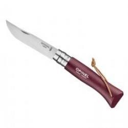 Couteau OPINEL COLORAMA n° 8 VRI, lame inox, manche 11 cm charme lasuré grenat