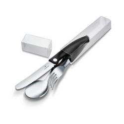 6.7193.3F Set 3 couverts pliants Victorinox Swissclassic noir