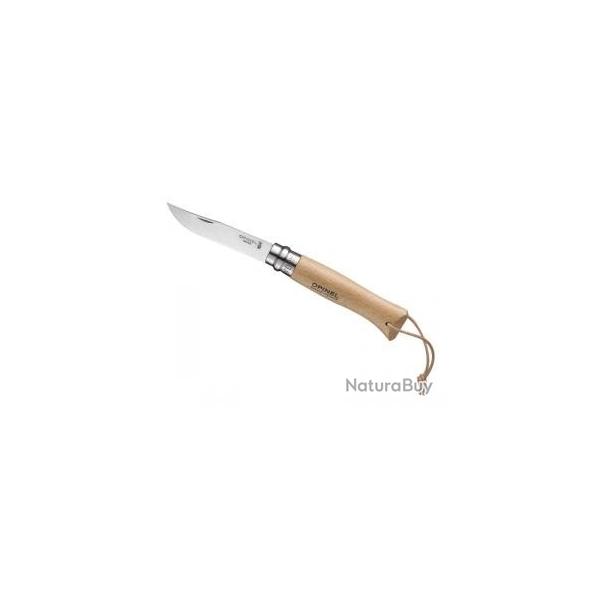Couteau OPINEL ORIGINES n 8 VRI, lame inox, manche 11 cm htre