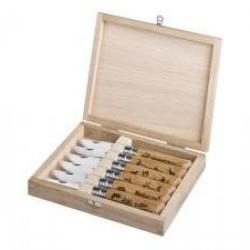 Coffret bois collection 6 couteaux OPINEL N°8 « ANIMALIA 3 » manche 11 cm en chêne