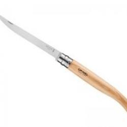 Couteau OPINEL N°15 lame 15 cm effilée inox, manche 17 cm hêtre, virole tournante, en berlingot
